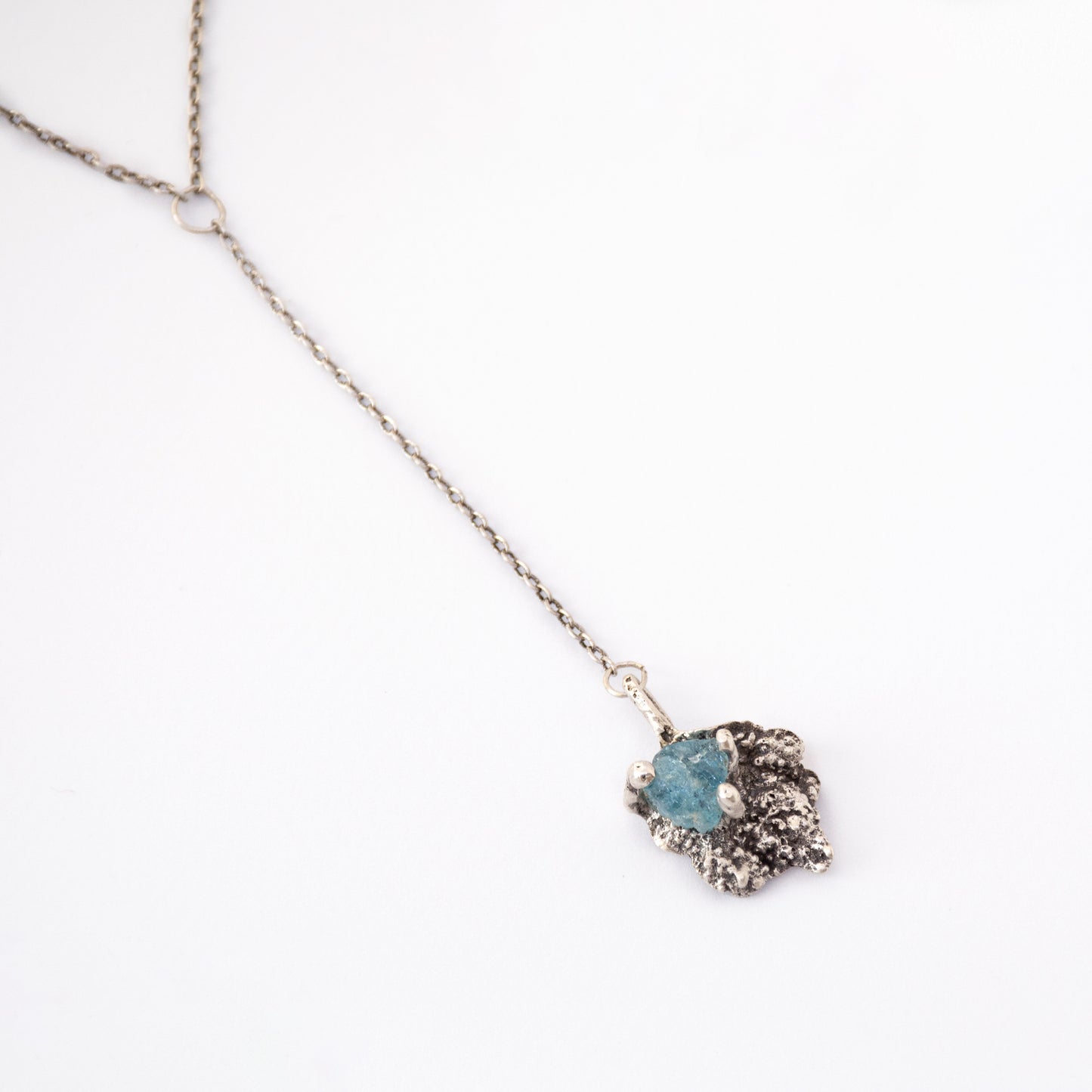 Leaf  Aquamarine Necklace